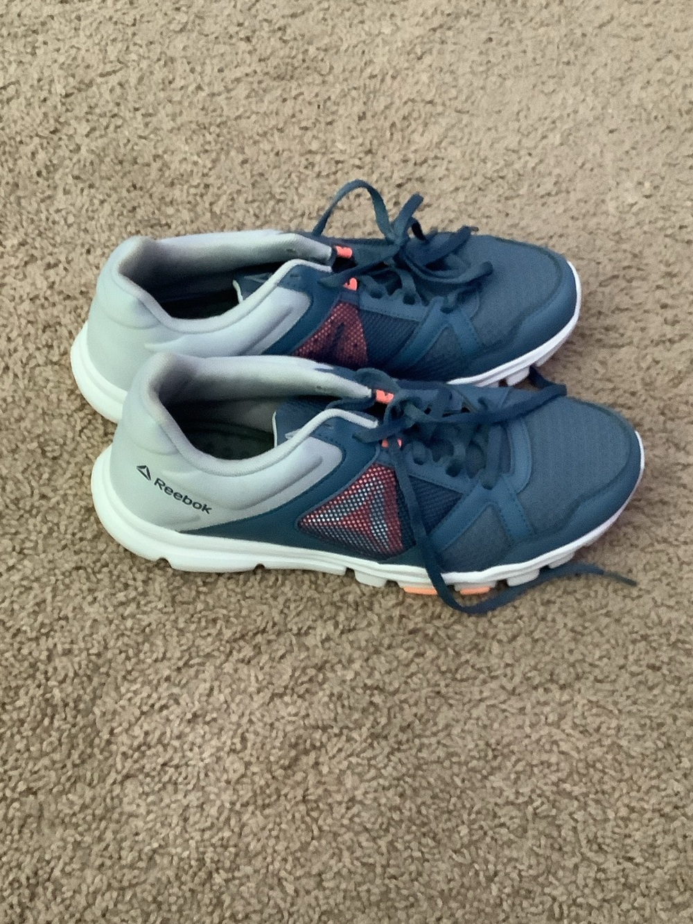 Reebok women’s Navy and Coral Athletic Training Shoes